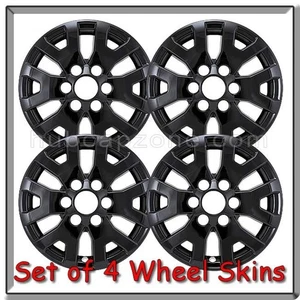 Black Toyota Tacoma Wheel Skins Hubcaps 17" 2024-2025 Tacoma Wheel Covers - Picture 1 of 3