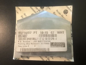 Allied Machine 130D Universal Spade Drill 4 Series G CPM-M4 4" NEW in Package - Picture 1 of 4