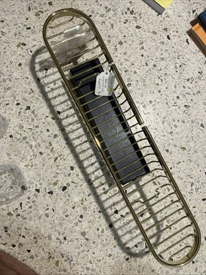 生姜 Splashables 18 英寸黄铜组合浴缸淋浴盥洗用品篮 503-PVD 开箱 — 第 1/4 张图片