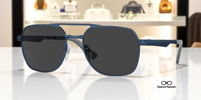 PERSOL PO1004S 115248 蓝色深灰色偏光 55 毫米男女通用太阳镜 — 第 1/2 张图片