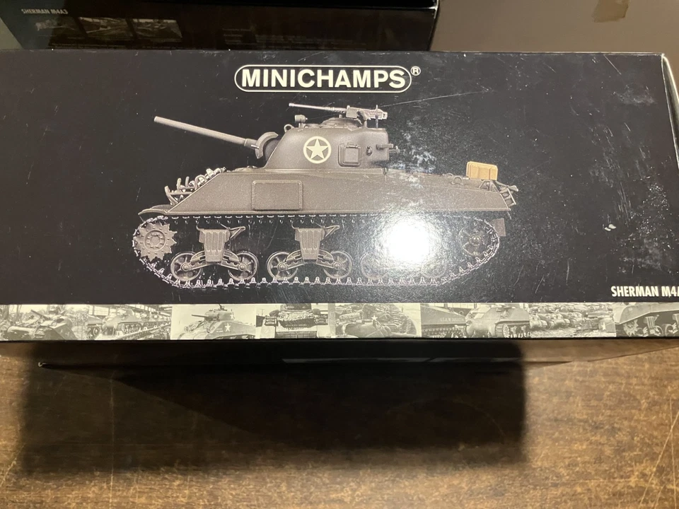 Tanque Sherman Minichamps Metal Escala 1:35 Segunda Guerra Mundial EE. UU. M4A3 Foto 1 de 1