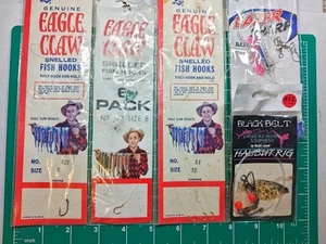 Eagle Claw Snelled Hooks, (2) Size 8 & (3) Size10, Halibut Rig, Bait Lazer Rig - Picture 1 of 6