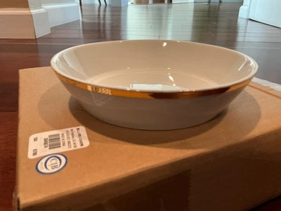 "Jabonera Williams Sonoma Bowl con borde dorado 6"" - NUEVO Foto 1 de 4