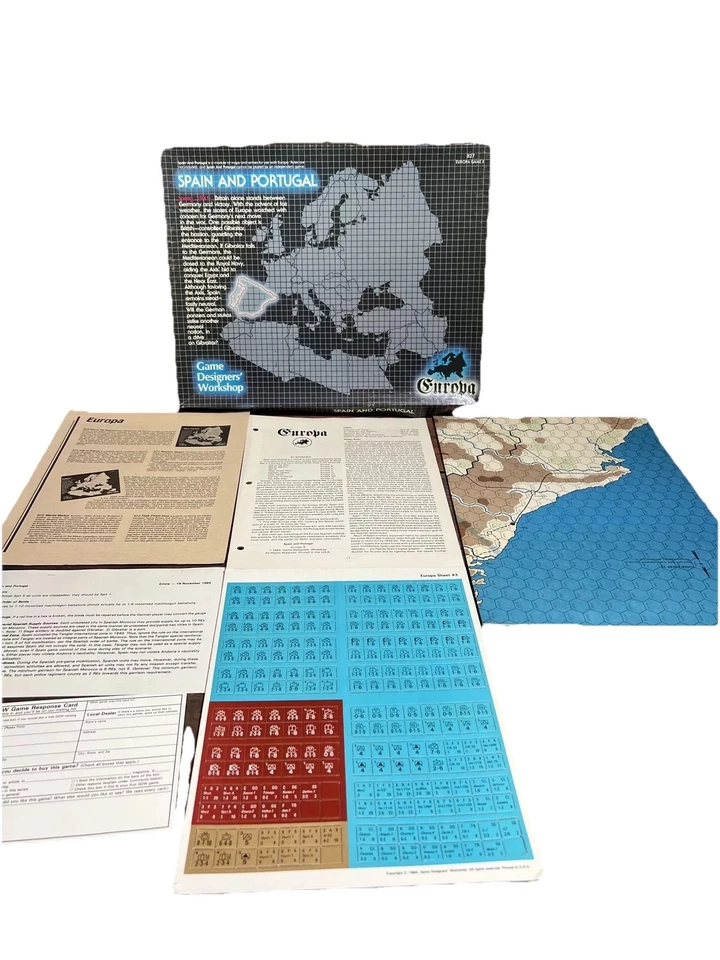 GDW 1984 - España y Portugal - Segunda Guerra Mundial Serie Europa Juego X (SIN PERFORAR) Foto 1 de 4