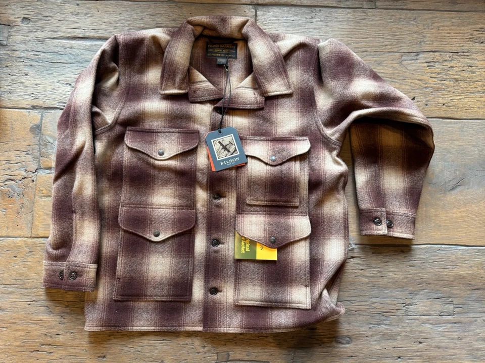 Filson Mackinaw Wool Cruiser | Large | Brown Tan Ombre | Made in USA | NWT $550 - Image 1 of 4