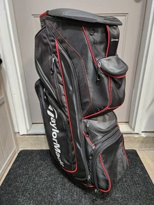 TAYLORMADE CATALINA CART BAG 14 WAY DIVIDERS GOLF BAG BLACK/RED/WHITE - Picture 1 of 13
