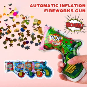 Inflatable Fireworks Party Poppers Gun Handheld Confetti Cannon for Birthday - Picture 1 of 13