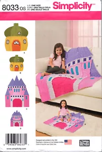 OOP Simplicity 8033 Stoffdecke Eichelhaus Schloss für Kind Puppe Schnittmuster - Bild 1 von 2