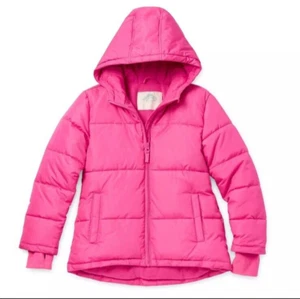 NEW! There About Coat Girls Jacket Hooded Size 7/8 Cheerful Pink AR120 - Picture 1 of 12