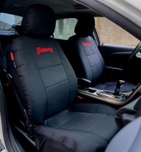 Heavy Duty Truck Seat Covers For SUZUKI JIMNY Black Waterproof Canvas Front Set - Picture 1 of 2