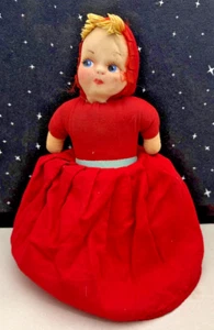 VTG Topsy-Turvy Doll Little Red Riding Hood & The Big Bad Wolf Musical Wind-Up - Picture 1 of 10