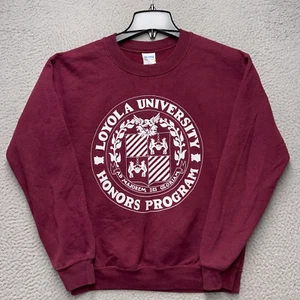 Loyola Ramblers Sweatshirt Mens Small Red Honors Program Fleece Crew Neck NCAA - Picture 1 of 9