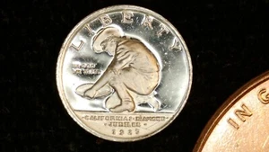 MINIATURE COIN 1925 CALIFORNIA COMMEMORATIVE HALF PROOF LIKE STERLING SILVER - Picture 1 of 2