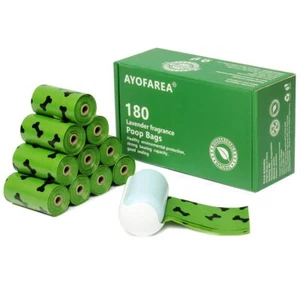 Lavender Scented Dog Poop Bags 180 Count with Dispenser - Picture 1 of 9