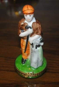 Limoges Signed Golfer Trinket Box - Picture 1 of 8