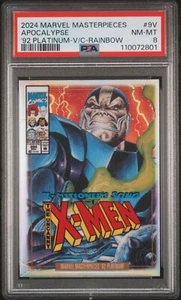 2024 MARVEL MASTERPIECES '92 PLATINUM APOCALYPSE VARIANT COVER-RAINBOW PSA 9 - Picture 1 of 2