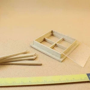 112 Dollhouse Miniature DIY Fitment Wooden Square Mini B2B2 C9H8