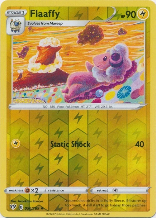 Reverse Holo Flaaffy 056/189 Uncommon Darkness Ablaze - Image 1 of 1