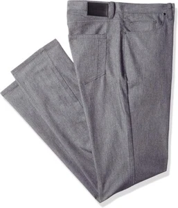 Perry Ellis Pantalone Uomo Slim Fit Slubbed Elasticizzato Denim Grigio Jeans 34x30 34 30 - Foto 1 di 10
