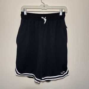 Spalding Adult Shorts Basketball Black Zip Pockets Drawstrings Men's Sz Medium - Picture 1 of 6