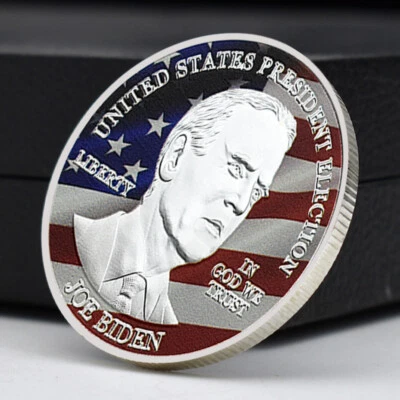 2020 America 46th President Joe Biden Silver Plated Coin Memorial Ornament Medal - Image 1 of 4