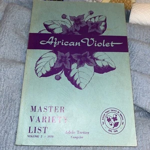 1976 AFRICAN VIOLET SOCIETY OF AMERICA Master Variety List Adele Tretter - Bild 1 von 1