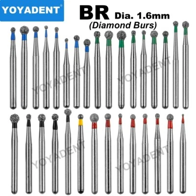 BR Type Dental Diamond Burs Dental Burs for High Speed Handpiece FG Dia.1.6mm