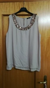 Maglia donna, camicetta ragazza, canotta, rosa antico, oro paiettato, elegante. - Foto 1 di 4