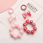 Acrylic Candy Colored Bead Bow Mobile Phone Charm Keychain Bag Pendant Accessory