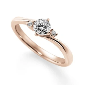 Diamond Wedding Ring Round 0.60 Ct IGI GIA Lab Grown 3- Stone 18k Rose Gold - Picture 1 of 10