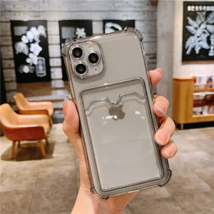 New Case With Card Slot Holder For iPhone 14 13 12 11 Pro Max Mini XS XR X - Picture 1 of 29