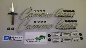 1968 Camaro 350 Emblem Kit + Fastener 350 BOWTIE Standard Grill 29PC GM LICENSED - Picture 1 of 6