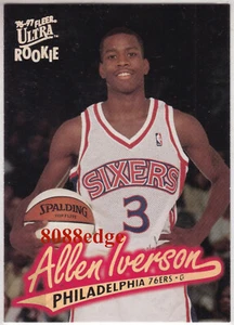 1996-97 Fleer Ultra Gold Medallion RC: Allen Iverson #g82 tarjeta de novato Sixer Hof - Imagen 1 de 2