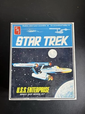 复古! 1983 年 AMT 星际迷航美国 企业太空船模型套件 #S951 — 第 1/4 张图片
