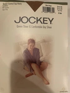 JOCKEY Collant beige caldo setoso trasparente Queen Control Top - Queen alto - Foto 1 di 12