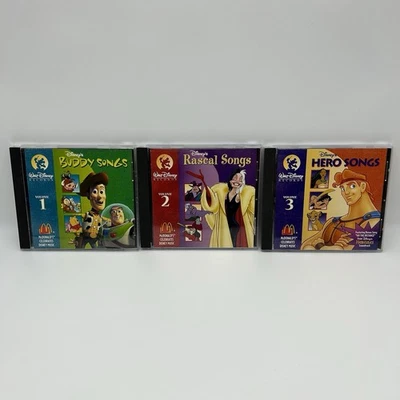 McDonalds Disney Buddy Songs Rascal Songs Hero Songs Vol. 1-3, Set of 3 CDs 1996 - Image 1 of 4