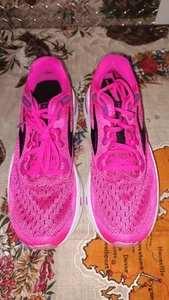Brooks Women's Ghost Max Pink Glo/Purple/Blk Athletic Lace Up Nursing Shoes US11 - Picture 1 of 14