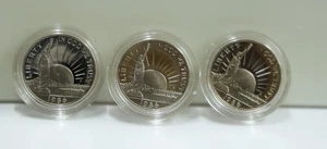 1986-S Liberty Commemorative Proof Half Dollars LOT Of 3 US Mint Coins Capsule. - Picture 1 of 2