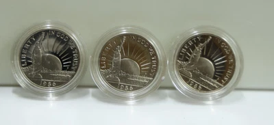 1986-S Liberty Commemorative Proof Half Dollars LOT Of 3 US Mint Coins Capsule - Image 1 of 2
