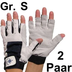 2 Paar Rigger Gloves Roadie Handschuhe Gr. S / 7 fingerlos Leder Rigging Montage - Picture 1 of 11