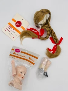 Juego de piezas de muñeca de porcelana Zims de colección con peluca rubia No. 8925 Talla 11 NOS - Imagen 1 de 5