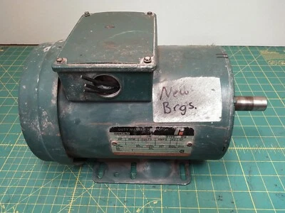 Reliance 3/4 HP 1140 RPM Electric Motor 230/460VAC 3PH Fr143 NEW Bearings - Image 1 of 4