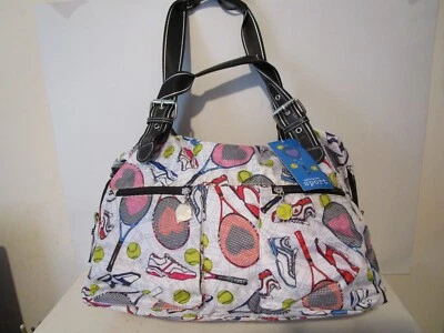 Sydney Love Sport Ladies Tennis Tote Beach Mini Duffel Hand Bag White 16 X 5 - Image 1 of 4
