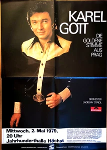 KAREL GOTT 1979 FRANKFURT - orig. Concert Poster - Konzert Plakat - DIN A1 F/U - Picture 1 of 1