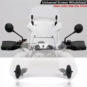 Klar Einstellbar Windschutzscheibe Clip On Motorrad Spoiler Windschild Universal - Bild 1 von 8