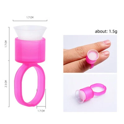 Tatuaje Anillo Tazas Herramientas Microblading Pigmento Soporte Maquillaje con Esponja Tatuaje Taza Foto 1 de 4