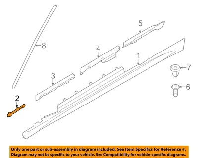 BMW OEM 14-16 428i xDrive suporte de moldura balancim externo esquerdo 51777294887 - Imagem 1 de 2