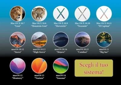 Mac OS X installer SINGOLO su chiavetta USB - Scegli la tua versione! - Immagine 1 di 3