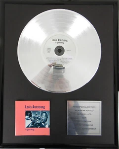 Louis Amstrong Tiger Rag gerahmt CD+12" Vinyl record goldene/platin Schallplatte - Bild 1 von 1