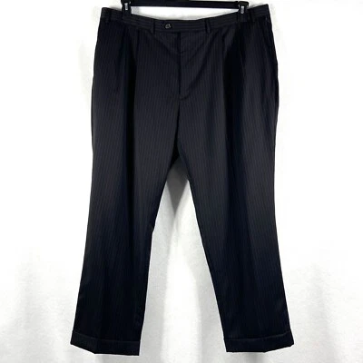 Lauren Ralph Lauren Pants Men’s 44x30 Navy Pleated Front Wool Trouser Pinstriped - Image 1 of 4